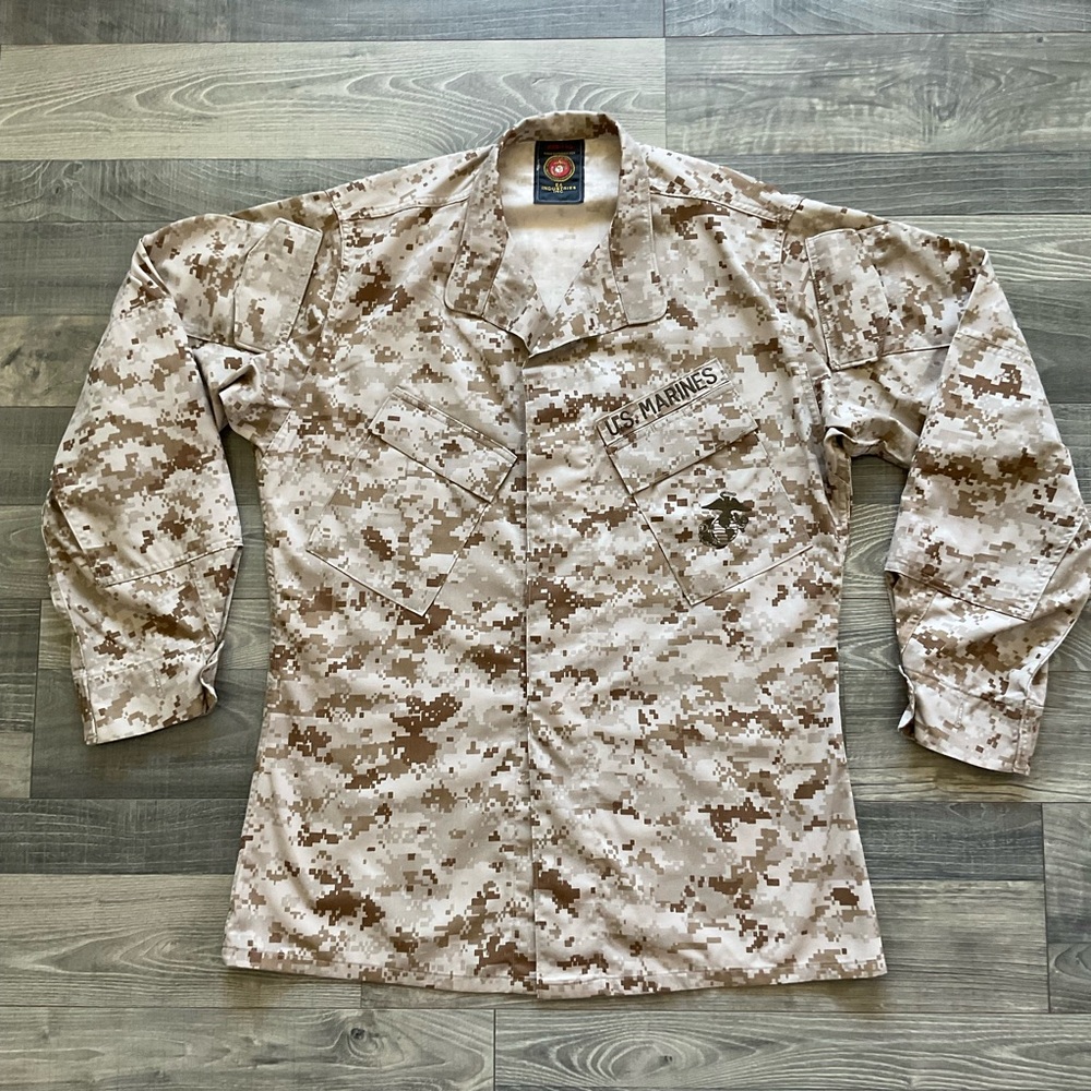 US Marines Navy Uniform Shirt Blouse Mens MEDIUM LONG Desert Marpat Digital Camo
